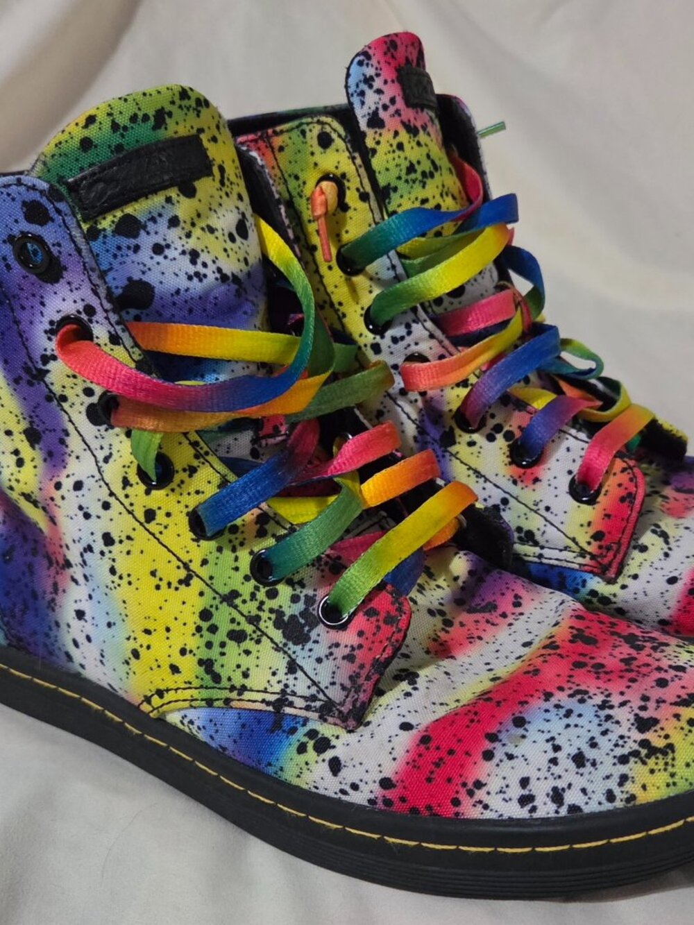 Dr Martens Hackney Shoes Splatter & Spray Paint Discontinued Style